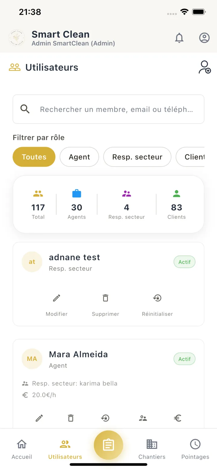 SmartClean mobile screenshot 2